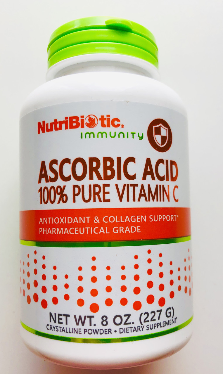 Вітамін С, Ascorbic Acid, NutriBiotic, Immunity, Crystalline Powder, 8 oz (227) для імунітету