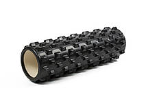 Масажний ролик для йоги та фітнесу Grid PRO Roller 45 см чорний піна EVA