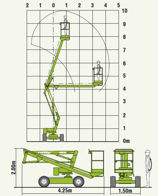 Самоходный коленчатый подъемник Nifty HR10 ( Niftylift SP26) самоходная вышка - фото 2 - id-p207710