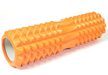 Масажний ролик EasyFit Grid Roller 45 см v.2.2 помаранчевий EVA пена