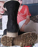 Суперзимові жіночі чоботи черевики Tima теплі черевики замша синього кольору, фото 8