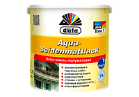 Аква Эмаль полуматовая Белая Aqua-Seidenmattlack Dufa