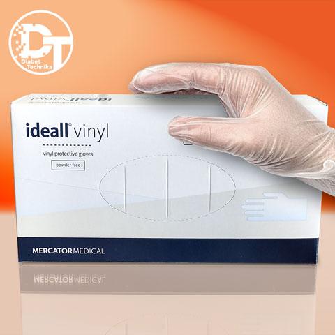 Рукавички Вінілові Ideall Vinyl (M) 100 шт