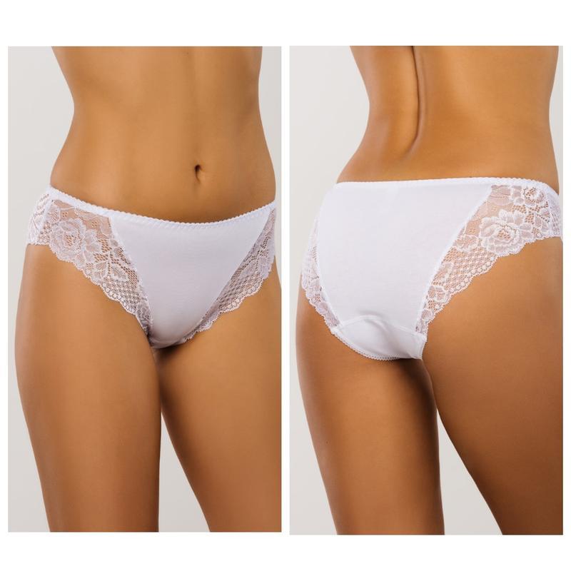 Сліпи бавовняні з еластичним мереживом різні кольори, фото 1