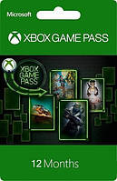 Электронный код (Подписка) Xbox Game Pass - 12 месяцев Xbox One/Series для всех регионов и стран