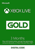 Электронный код (Подписка) Xbox Live Gold - 3 месяца Xbox 360/One/Series для всех регионов и стран