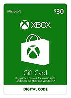 Электронный код Xbox Live / Gift Card пополнение бумажника счета своего аккаунта на сумму 30 usd US-регион