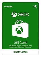 Электронный код Xbox Live / Gift Card пополнение бумажника счета своего аккаунта на сумму 5 usd US-регион