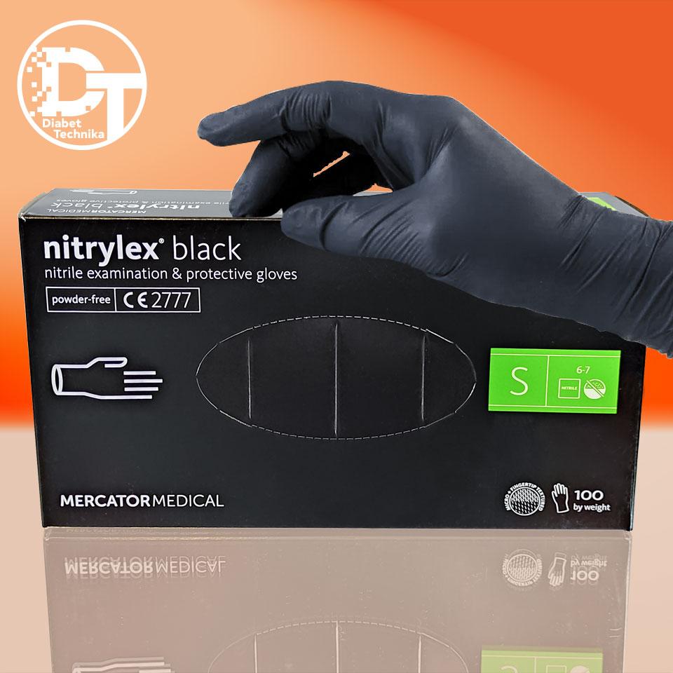 Рукавички Нітрилові Nitrylex Black (S) 100 шт