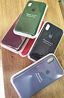 Чохол на Iphone X/XR/XS(зелений/green)Silicone case накладка на бампер силіконовий з підкладкою всередині