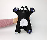 Кіт Саймон на присосках чорний -  Іграшка в машину на скло - Іграшка в авто Кіт Саймон - Подарунок, фото 5