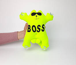 Кот Саймон Boss у машину на скло іграшка на присосках - подарунок шефу, босу, начальнику