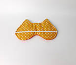 Маска для сну "Рудий котик" - М'яка флісова маска для сну на гумці - Прикольна маска для сну, фото 3