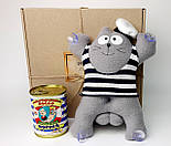 Подарунковий набір моряку: Кот Саймон Моряк на присосках і консервовані шкарпетки найкрутішого моряка, фото 5