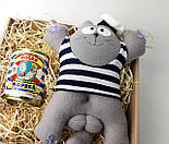 Подарунковий набір моряку: Кот Саймон Моряк на присосках і консервовані шкарпетки найкрутішого моряка, фото 9