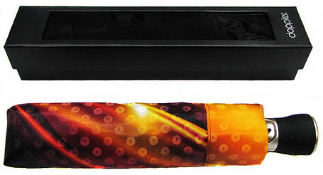 Парасолька Doppler жіночий 34519 Flame, ручна зборка, шкіряна ручка,італійський сатин / TITAL, фото 2