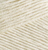 Нитки пряжа для в'язання бавовняна BELLA Белла 100 від ALIZE Алізе № 01 - молочний