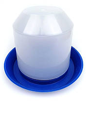 Вакуумна поїлка 3 літри з засувкою для птахів (курей, курчат, курчат, перепелів, індиків, бройлерів, качок, гусей).