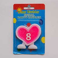 Свічка в торт Цифра 8 / Свічка в торт Цифра 8 6x6x1 см