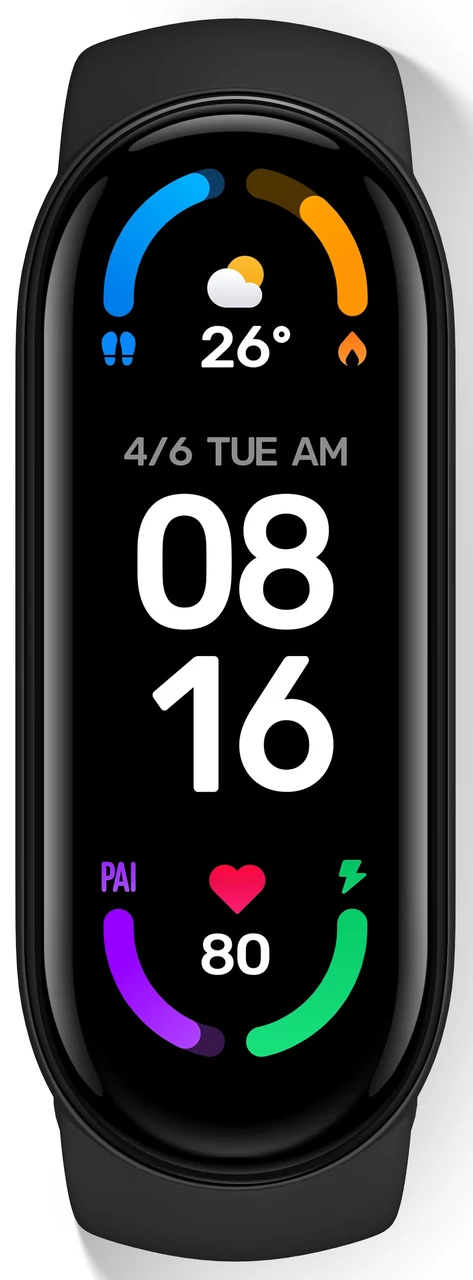 Фітнес-браслет Mi Smart Band 6 Black (XMSH15HM) (BHR4955CN)
