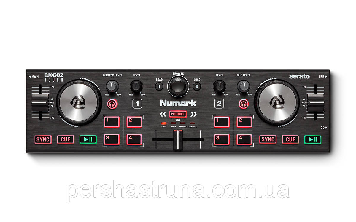 DJ контроллер NUMARK DJ2GO2 Touch - фото 1 - id-p1398771600