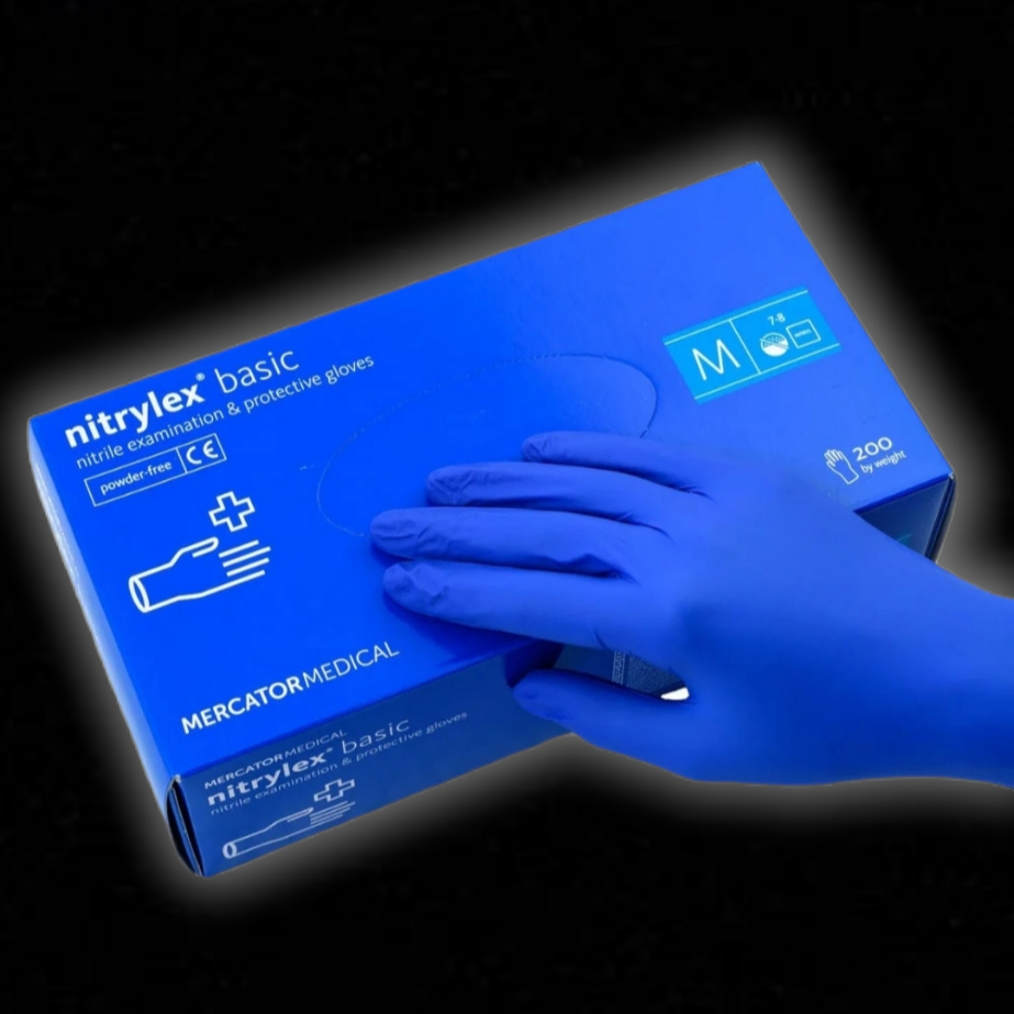 Перчатки нитриловые Нитрилекс синие Mercator Medical nitrylex Basic S ...