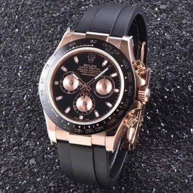 Годинник наручний Rolex Daytona Silicone Cuprum-Black Rubber