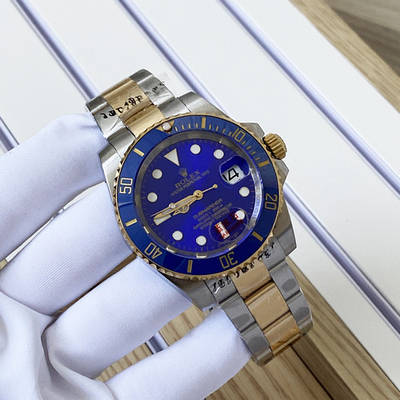 Rolex Submariner Lux Date Silver-Gold-Blue