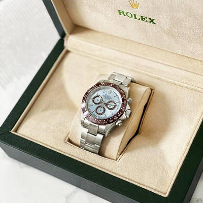 Годинник наручний Rolex Cosmograph Daytona AAA Silver-Brown-Blue-Brown