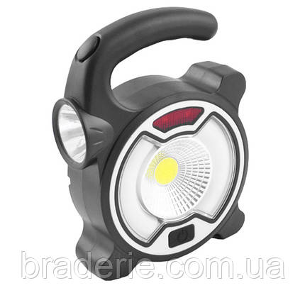 Ліхтар кемпінговий USB переносний MH-318A-COB+6SMD+1W сонячна батарея, фото 1