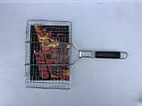 Сітка - гриль 35х22 з дерев'яною ручкою, фото 7