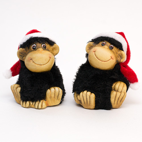 Фігурка керамічна Мавпа Новий Рік/ Набір 2шт / Фігурка керамічна Мавпа Новий Рік/ Набір 2шт 6x5x9 см, фото 1