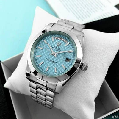 Годинники наручні Rolex Day-Date Silver-Blue