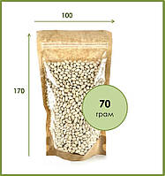 Дой пак бумажный с прозрачной стенкой крафт-пакет с зип замком 100х170 (От 100шт.)