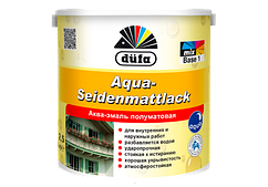 Аква емаль напівматова Біла Aqua-Seidenmattlack Dufa 0,75 л