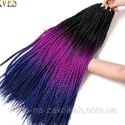 Синегальські косички плетіння кольорові накладні коси Брейди кольорові косички коси вплетення, фото 2