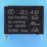 Реле 24В 3А Hongfa JZC-43F-024-HS(555) relay б/у