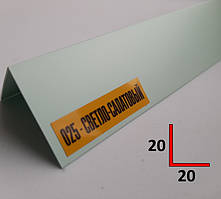 Обробний куточок ПВХ 20х20, 2,7 м Світло-салатовий