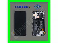 Дисплей Samsung A405 Black А40 2019 (GH82-19672A) сервісний оригінал у зборі з рамкою (переклеєне скло)