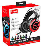 Навушники геймерські iPega LED PG-R015, чорно-червоні, фото 3