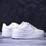 Кросівки чоловічі Nike Air Force білі повсякденні шкіра ТОП якість, фото 3