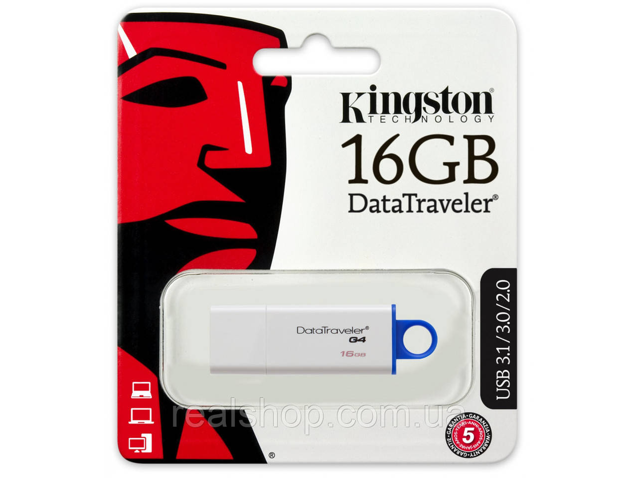 Накопичувач USB Kingston DTIG4 16 GB USB 3.0 Blue (DTIG4/16GB)