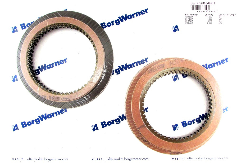 Комплект фрикційних дисків автоматичної коробки a518,