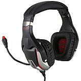 Навушники ігрові ONIKUMA LED K12, чорно-червоні, фото 3