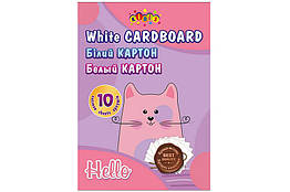 Картон білий Kidis My cat  А4 набір 10 арк 220 г/м2 арт. 13496