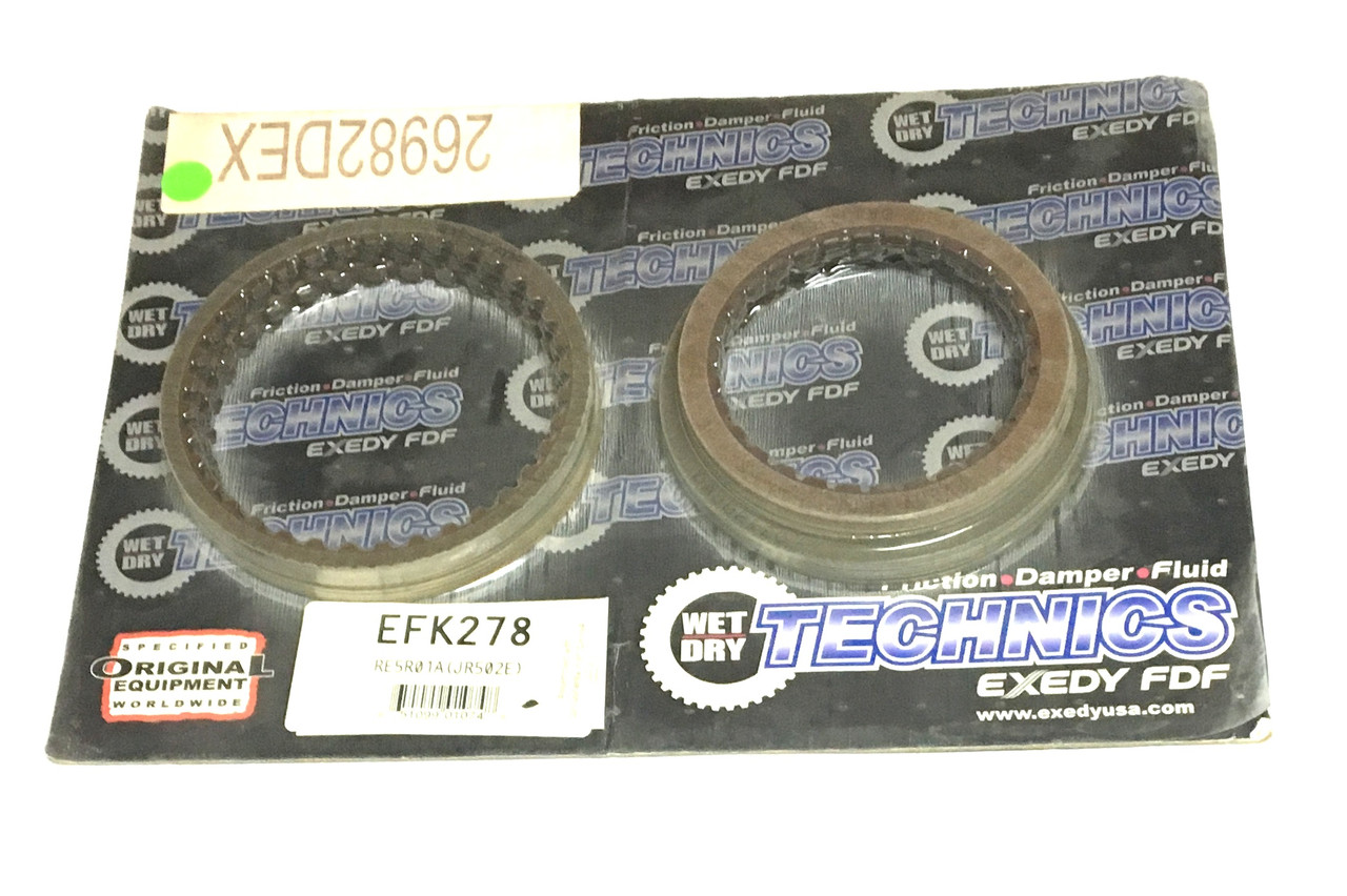 Комплект фрикційних дисків автоматичної коробки re5r01a, jr502e, efk278