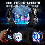 Навушники ігрові ONIKUMA LED K18, чорні, фото 7