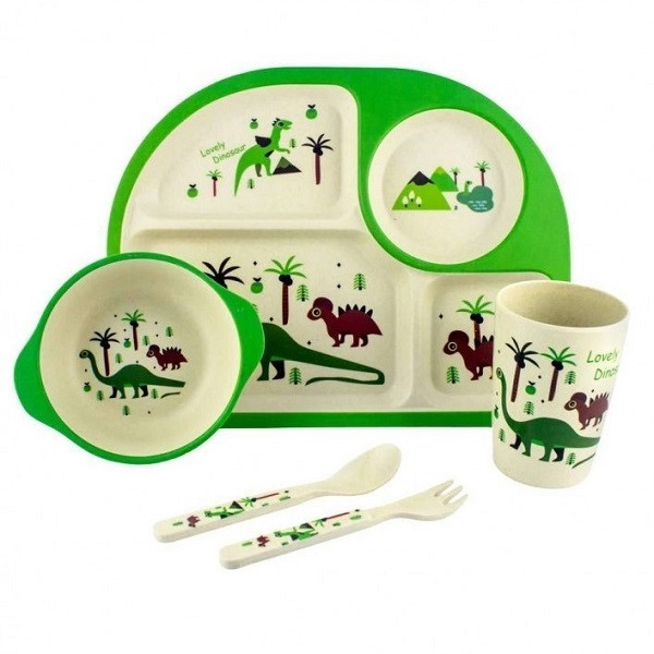 Набір дитячого посуду із бамбука "Динозавр" арт. ВВ870-24390001
