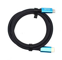 HDMI - HDMI кабель 3,0м GTX Premium Series 4K 60HZ v2.0 Черный/Синий (8644)