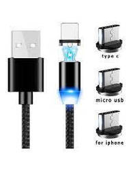 Магнитный кабель 3в1 для зарядки Lightning/microUSB/Type-C M3 1 м.